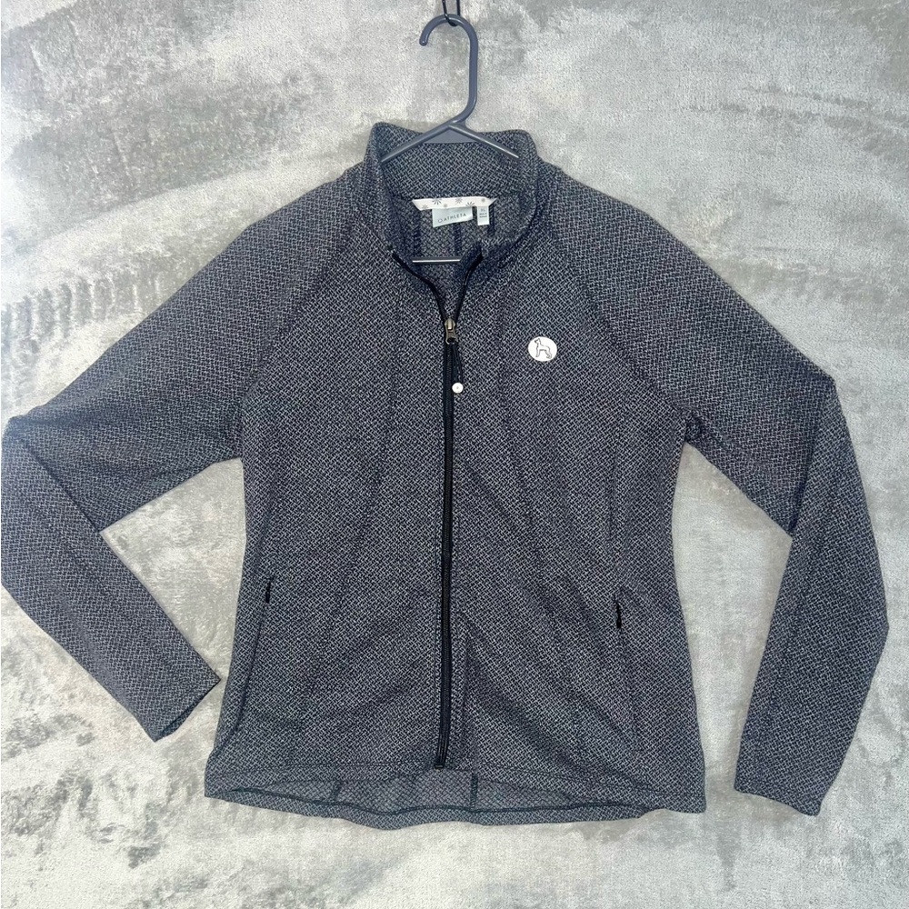 Athleta XL Full Zip Jacket Gray Heather Activewear Pockets